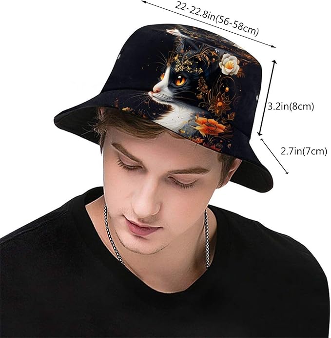 Bucket Hat for Women Men Funny Halloween Hats Packable Outdoor Fisherman Hats Caps Unisex