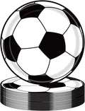 50PCS Soccer Party Paper Plates 7 Inch, Disposable Soccer Birthday Party Supplies Cake Dessert Plates for Birthday Baby Shower Sports Theme Decorations (Soccer)