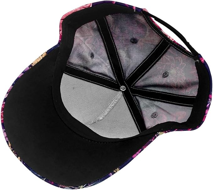 Pastel Cornflowers Floral Baseball Cap Dad Hats All-Over Print Fashion Accessory 100% Polyester Adjusts to Fit Most