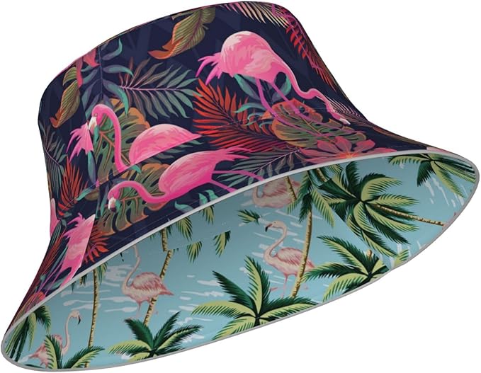 Hat Reversible Fisherman Hats Double Sided Wearing for Women Men Boys Girls