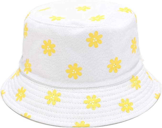 Mashiaoyi Unisex Print Double-Side-Wear Reversible Bucket Hat