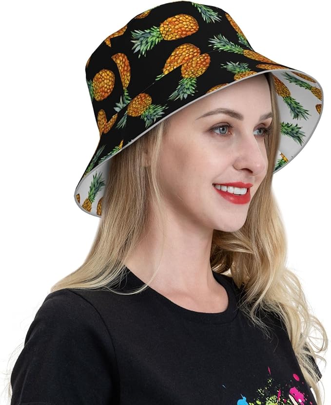 Bucket Hat Beach Summer Sun Hat Reversible Fisherman Hats Double Sided Wearing for Women Men Boys Girls