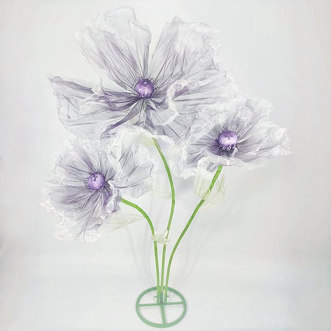 Giant Flower for Decoration, 70.87 inch Handmade Adjustable Artificial Organza Floral Decor for Wedding Birthday Baby Shower Christmas Party Backdrop Home Office Hotel Shop Window Display Props