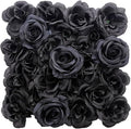 Flower Wall Backdrop, 12PCS 10.6"-15.7" Artificial Flower Wall Panel with Various Styles, 3D Floral Wall Decor for Wedding Photo Background Festive Party Home Decoration (J002, 11.8 * 11.8in)