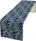 Vintage William Morris Table Runner, Retro Blue Floral Botanical Plant Farmhouse Design Table Runner for Kitchen Dining Party Holiday Decortaion, 13x60 Inch