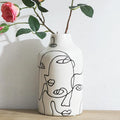 Kimdio Ceramic Vase for Home Decor, Abstract Irregular Design Flower Vase, Living Room Decor Minimalist Decorative Vases for Pampas Grass