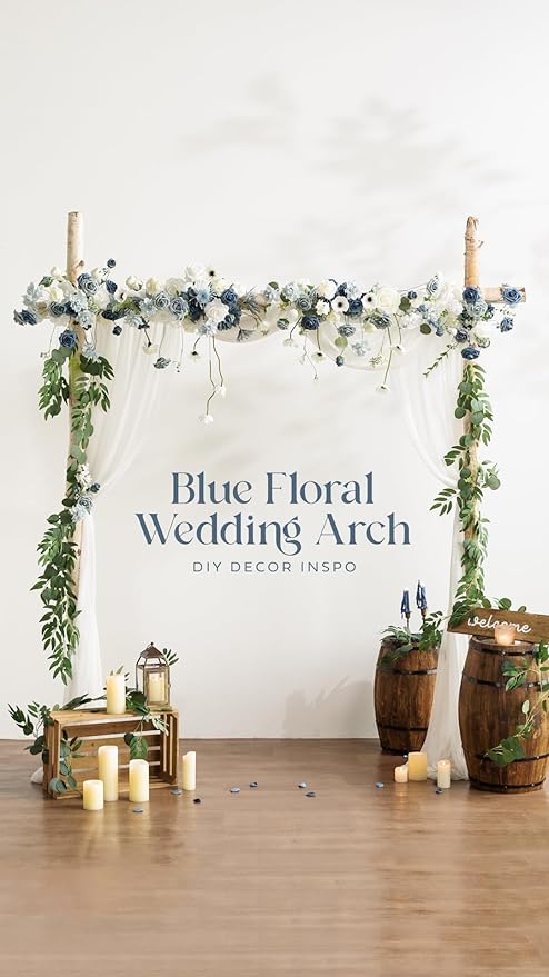 Ling's moment Artificial Flowers 25Pcs Powder Blue Roses Decor w/Stems,3" Real Touch DIY Foam Floral for Wedding Bouquet/Centerpieces, Outdoors Party Backdrop, Room/Table, and Garden/Pot Decorations