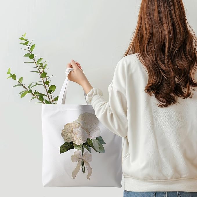 Floral Tote Bag, Floral Bag for Women, Reusable Grocery Bags Shopping Bags