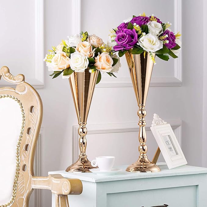 Sziqiqi Artificial Flowers Silk Rose Flowers for Wedding Centerpiece Party Birthday Anniversary Floral Arrangement Decorations
