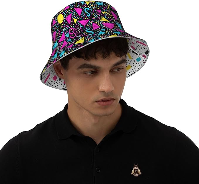 Bucket Hat Double-Side-Wear Reversible Sun Hat Beach Travel Hiking for Women Men