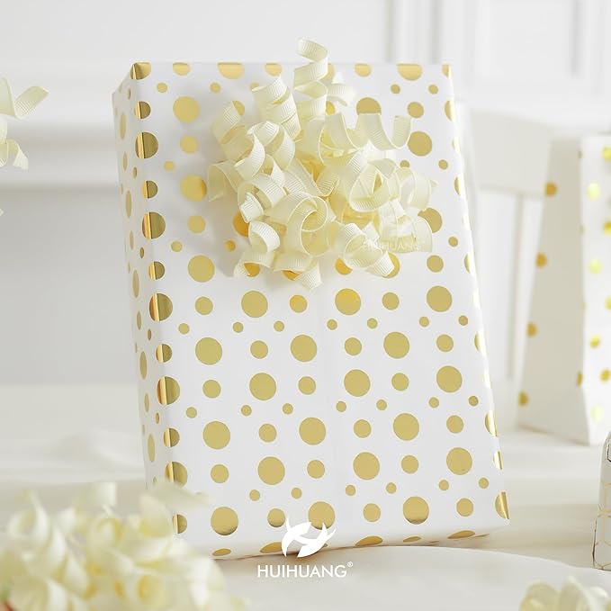 HUIHUANG Ivory Bows for Gift Wrapping, White Curly Ribbon Bows Self Adhesive Burst Gift Bow for Presents, Wine Bottle, Treat Bags, Wrap Accessories, Bridal Shower Wedding Party Favor - 6 Counts