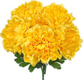 Briful Artificial Peony Flowers Bouquet 15.7" Faux Yellow Silk Peonies Floral Arrangement Fake Flower Stems for Home Office Wedding Party Table Vase Centerpiece Decor