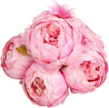 Flojery Silk Peony Bouquet Vintage Artificial Peonies Flower for Home Wedding Party Decor (1pcs, New Spring Rose Pink)