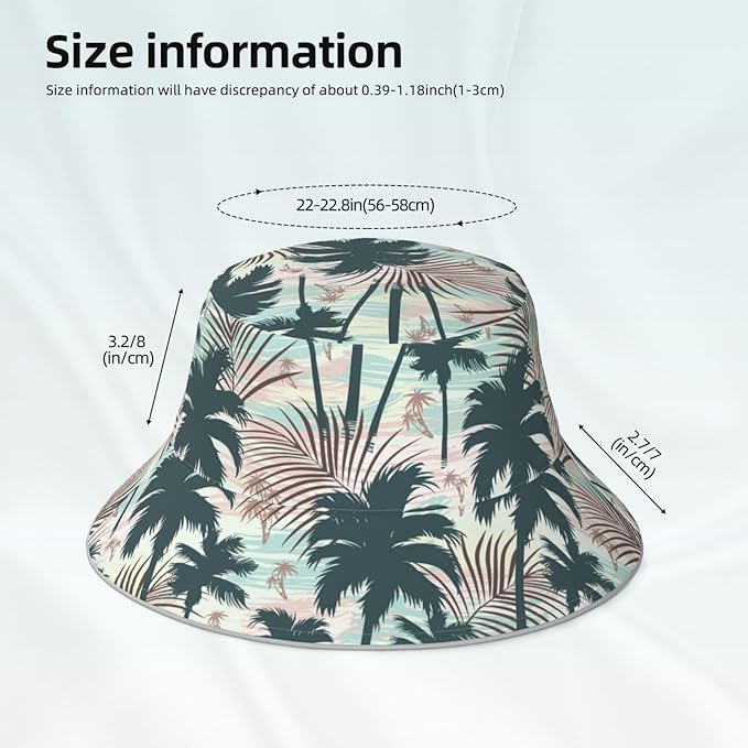 Bucket Hat Beach Summer Sun Hat Reversible Fisherman Hats Double Sided Wearing for Women Men Boys Girls