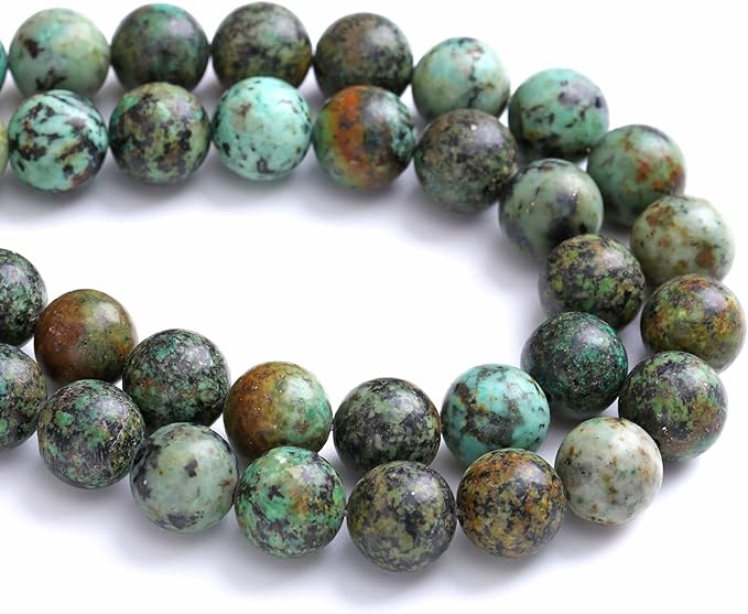 6mm 60pcs Natural Stone Green African Turquoise Spacer Loose Beads for Jewelry Making DIY Bracelet Necklace