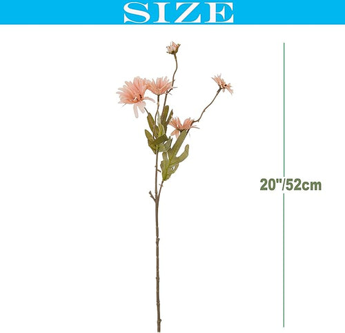 12pcs Gerbera Daisy Artificial Flowers 20 Inch Long Stem Artificial Daisy Mums for Home Décor Centerpiece Wedding Bridal Bouquet DIY(Purple)