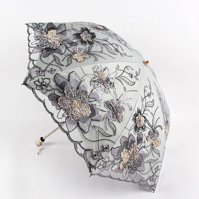 Honeystore Flower Lace Parasols for Wedding Party Lace Bridal Umbrella