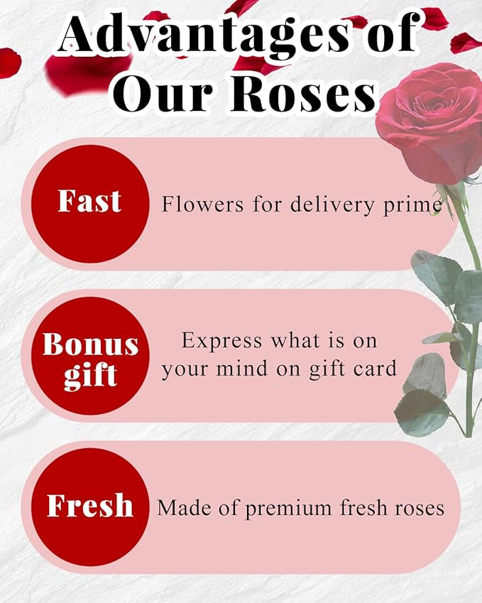 Forever Flowers Preserved Roses in a Box - 7 Preserved Flowers in a Box Last 2-3 Years, Rose Forever Birthday Flower Gifts for Women Her Wife Anniversary Mothers Rose Gift for Her
