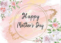 Dudaacvt 10x8ft Happy Mother's Day Backdrop Love Heart Photography Background Floral Mothers Day Birthday Photography Background for Mother's Day Photo Booth Props