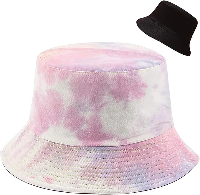 Malaxlx Unisex Bucket Hat Beach Sun Hat Aesthetic Fishing Hat for Men Women Teens, Reversible Double-Side-Wear