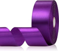 Purple Satin Ribbon 1-1/2 Inch 60 Yards, Dark Purple Polyester Fabric Ribbon for Gift Wrapping, Flower Bouquet Accessories, Crafts, Halloween, Wedding and Festival Decor
