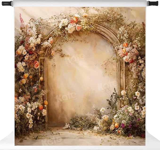 Kate Flower Wall Backdrops Arch Pregnant Wedding Party Supplies Photo Shoot Portrait Photo Background, 8x8ft