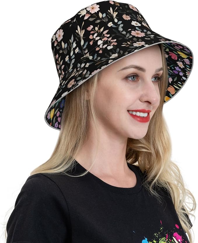 Bucket Hat Double-Side-Wear Reversible Sun Hat Beach Travel Hiking for Women Men