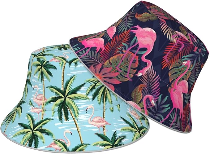 Hat Reversible Fisherman Hats Double Sided Wearing for Women Men Boys Girls