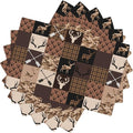 Vintage Camouflage Bear Moose Place Mats Set of 6 Pine Tree Wild Animal Kitchen Dining Table Mat for Indoor Outdoor Decorations 12 X 18 Inch 6 PCS, Style-21
