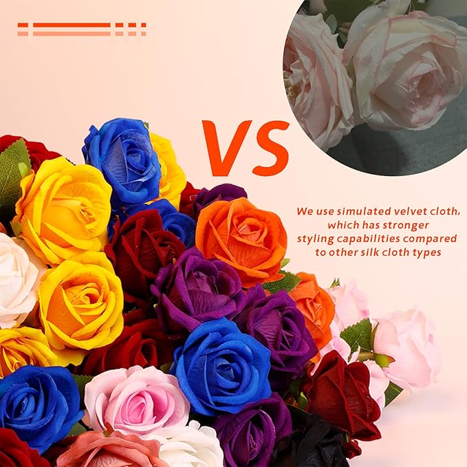 12 Pcs Artificial Rose Flowers, Dark Red Silk Roses with Long Stems, Realistic Fake Roses for Wedding Centerpiece Party Home and Office DIY Decor