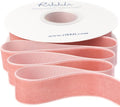Ribbli Rose Gold Velvet Ribbon 1 Inches Continuous10 Yard Spool Dusty Pink Christmas Ribbon for Gift Wrapping Crafts Home Decor