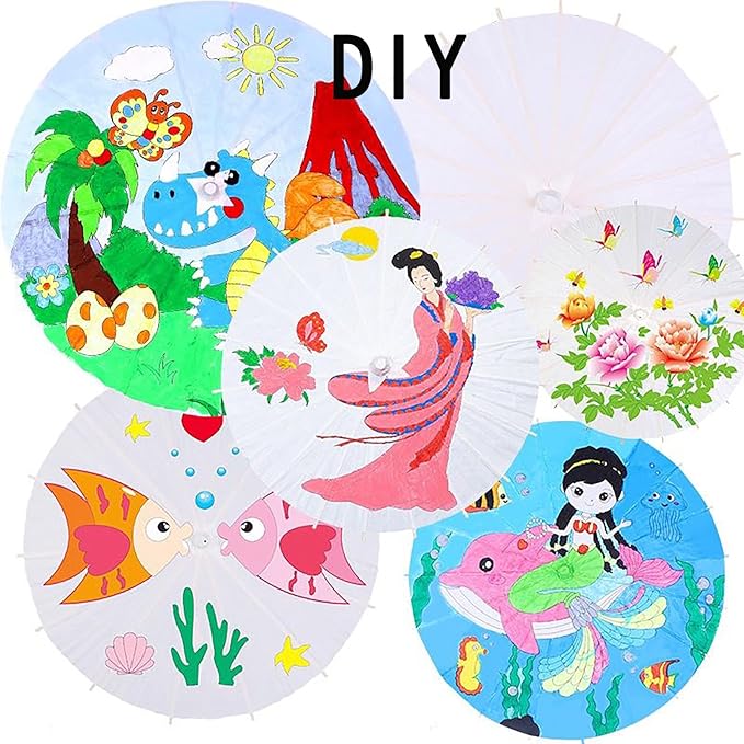 Chinese Japanese Handmade Parasol Umbrella,Asian Decoration DIY Art Dance Classical Umbrella for Wedding Parties Photography Costumes Cosplay