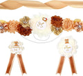INSYOHO We Can Bearly Wait Baby Shower Decorations - Adjustable Teddy Bear Theme Maternity Belt with Colorful Flowers Baby Shower Decorations, Gender Reveal Party Supplies for Mom to Be