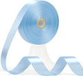 60 Yards Light Blue Satin Ribbon 7/8 Inch, Solid Polyester Fabric Ribbon for Gift Wrapping, Crafts, Flower Bouquet, Wedding, Baby Shower, Festival, Christmas, Halloween