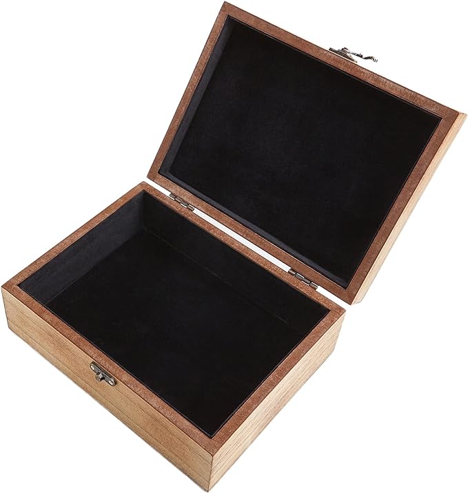 Let's Make Memories Personalized Wooden Keepsake Box With Hinged Lid - Wood Memento Box - Decorative Storage - Home Decor - For Couples, Wedding, Newlyweds - Upload Your Photo - Home Is With You