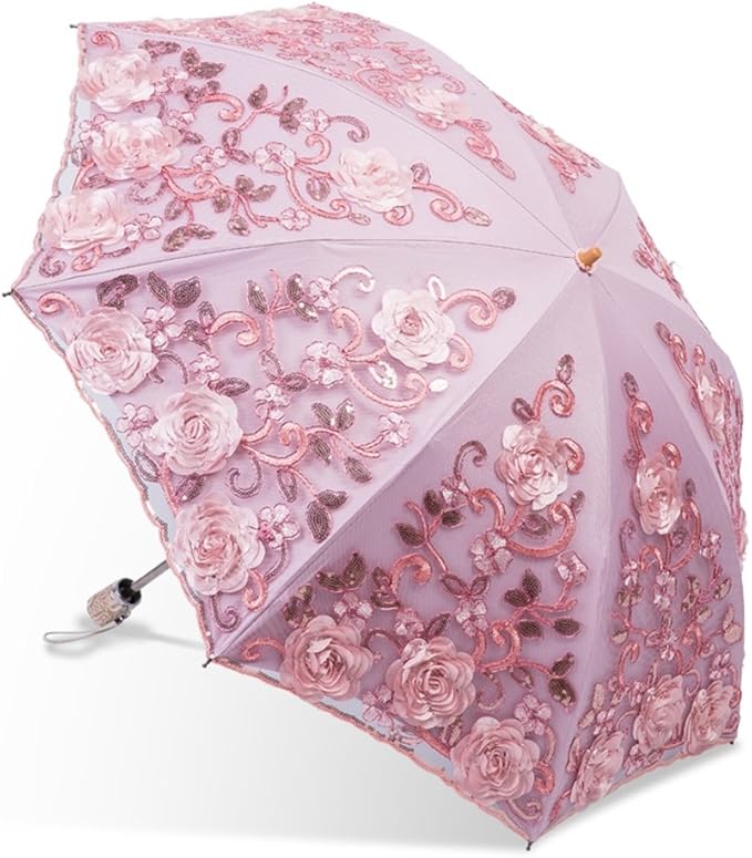 Honeystore Flower Lace Parasols for Wedding Party Lace Bridal Umbrella