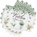 Eucalyptus Leaves Kitchen Table Placemats Set of 6 Rustic Green Plant Print Placemat Indoor Outdoor Party Home Desktop Dining Room Decoration 12x18 Inch