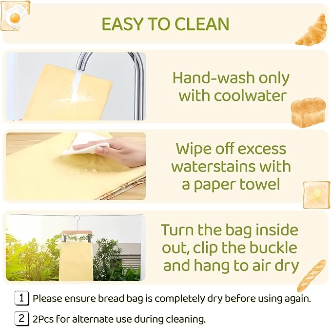 1 Pack XL Beeswax Bread Bags with Zipper Seal – Reusable Cotton Linen Waxed Bread Bags for Homemade Bread, Sourdough Storage, Eco-Friendly Bees Wax Bag Alternative to Plastic (1)