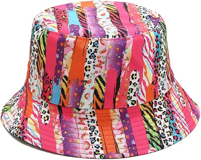 Quanhaigou Bucket Hat for Men Women,Packable Reversible Printed Sun Hats,Fisherman Outdoor Summer Travel Hiking Beach Caps
