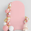 Wokceer 7.2FT Wedding Arch Cover Spandex Fitted Wedding Arch Stand Covers Round Top Blushing Pink Chiara Arch Cover for Birthday Party Ceremony Banquet Decoration