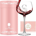 Personalized Gifts for Women, Monogrammed A-Z Wine Glass Customized Gift, Unique Christmas Birthday Gifts for Women Her Mom Friend Sister Wife Daughter Nurse (S)