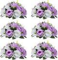 Flower Centerpieces for Wedding Tables: Wedding Table Decorations Lilac & White Flower Balls Centerpieces for Engagement Cerebration Party Center Pieces 6 Packs