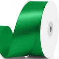 1-1/2" x 50 Yards Satin Ribbon - Green Silk Ribbon with Spool - Ideal for Gift Wrapping, Floral Bouquets, Crafts, Wedding Party Decorations, Christmas and Sewing Projects