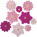 Pink Paper Flower Wall Decor DIY Paper Floral Backdrop Nursery Decor Pack of 9 (10"-6")