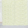 Efavormart 4 Pack 11 Sq ft. UV Protected Cream 3D Silk Rose & Hydrangea Flower Panel Wall Mat for DIY Party Centerpieces Decor