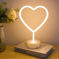 Warm White Heart Neon Sign, Valentines Day Neon Light Battery Operated or USB Powered Valentines Warm White Heart Lights, Table Lamp for Galentines Day Decorations, wedding, Gifts for Women, lover.