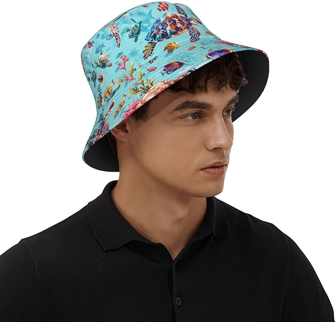 Funny Bucket Hat for Men Women Fashion Unisex Fishing Hat Fisherman Sun Caps Headwear for Outdoor Summer Travel Hiking Beach
