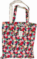 Cotton Canvas Tote Bag Reusable Soft Grocery Cloth Bag Floral Shoulder Bag for Beach Travel Shopping