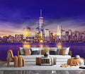Eierme-New York City Skyline lit up at Night time Reflecting Off of The Hudson River 90" x 67"