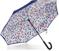 Totes Auto Reverse Close Windproof Stick Inbrella with Water Repellent Protection